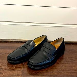 Johnston & Murphy Men’s Black Leather Penny Loafers - Size 10.5